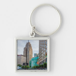 Downtown Detroit Keychain