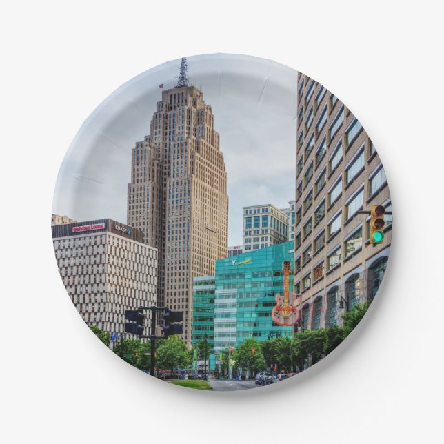 Downtown Detroit Paper Plates (Front)