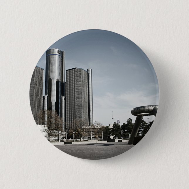 Downtown Detroit Pinback Button (Front)