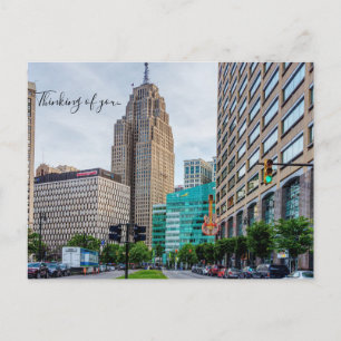 Downtown Detroit Thinking of You Postcard