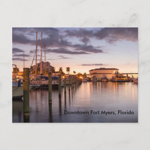Downtown Fort Myers Florida Postcard