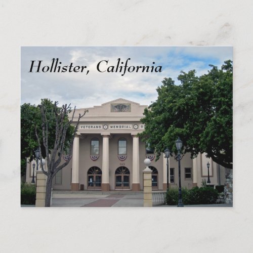 Downtown Hollister California Postcard