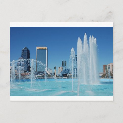 Downtown Jacksonville Florida Friendship Fountain Postcard