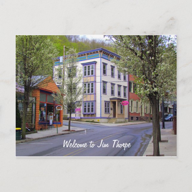 Downtown Jim Thorpe, PA Postcard (Front)