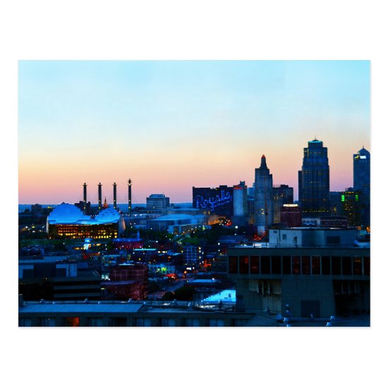 Downtown Kansas City Missouri at Sunset Postcard