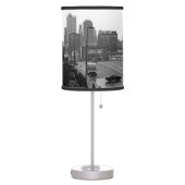 Downtown Kansas City, Missouri Black & White Photo Table Lamp (Left)