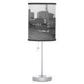 Downtown Kansas City, Missouri Black & White Photo Table Lamp (Right)
