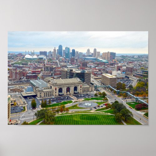 Downtown Kansas City Missouri Skyline Poster