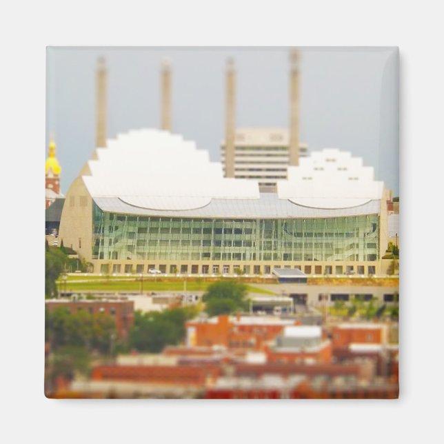 Downtown Kansas City Tilt-Shift Miniature Photo Magnet (Front)