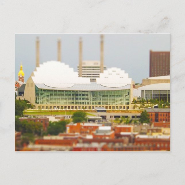 Downtown Kansas City Tilt-Shift Miniature Photo Postcard (Front)