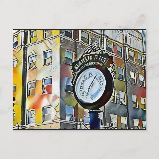 Downtown Klamath Falls OR Postcard (Front)