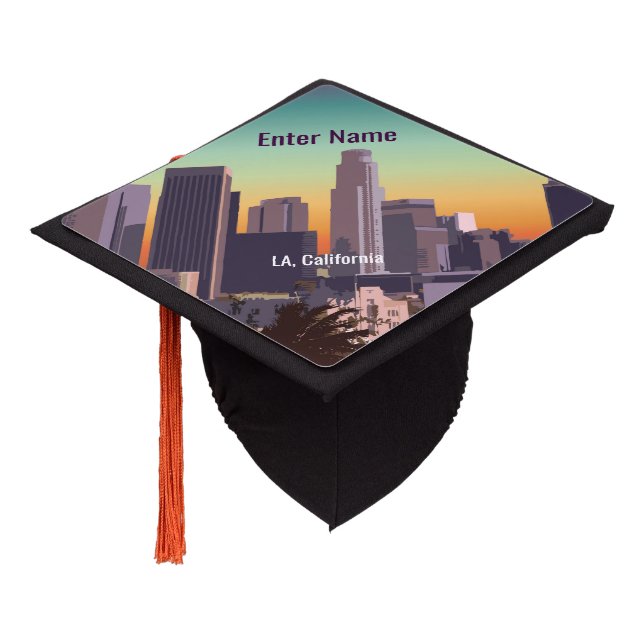 Downtown L.A. California Graduation Cap Topper (Angled)
