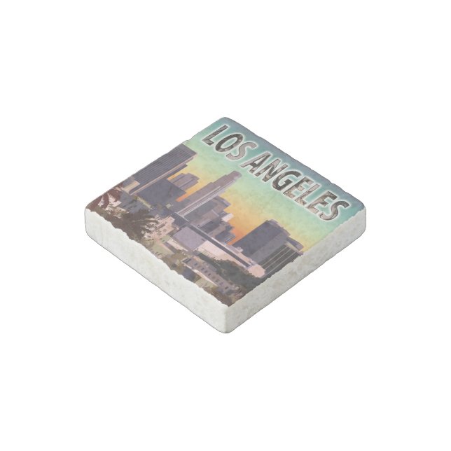 Downtown L.A. Stone Magnet (Angled)