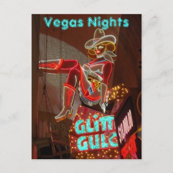 Downtown Las Vegas Nights Postcard by Incatneato at Zazzle