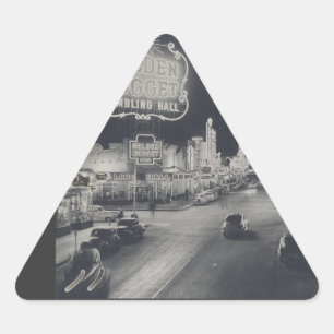 Downtown Las Vegas Retro Triangle Sticker