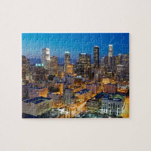 Downtown Los Angeles at Dusk Jigsaw Puzzle (Horizontal)