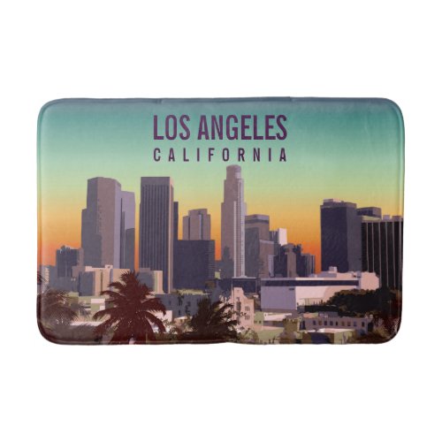 Downtown Los Angeles California _ Editable Design Bath Mat