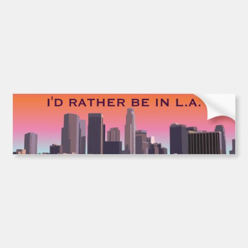 Downtown Los Angeles _ Customizable Image Bumper Sticker