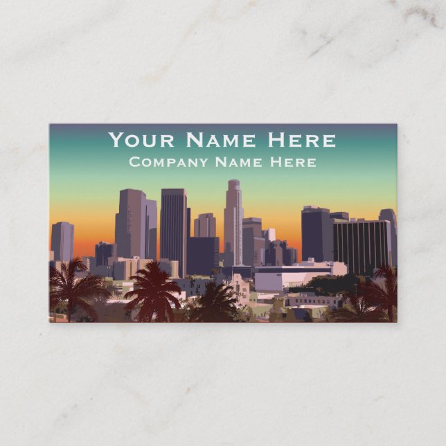 Downtown Los Angeles - Customizable Image Business Card (Front)
