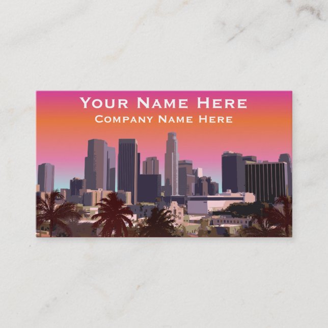 Downtown Los Angeles - Customizable Image Business Card (Front)