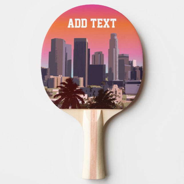 Downtown Los Angeles - Customizable Image Ping-Pong Paddle (Front)