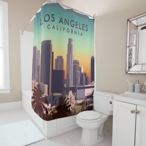 Downtown Los Angeles Shower Curtain
