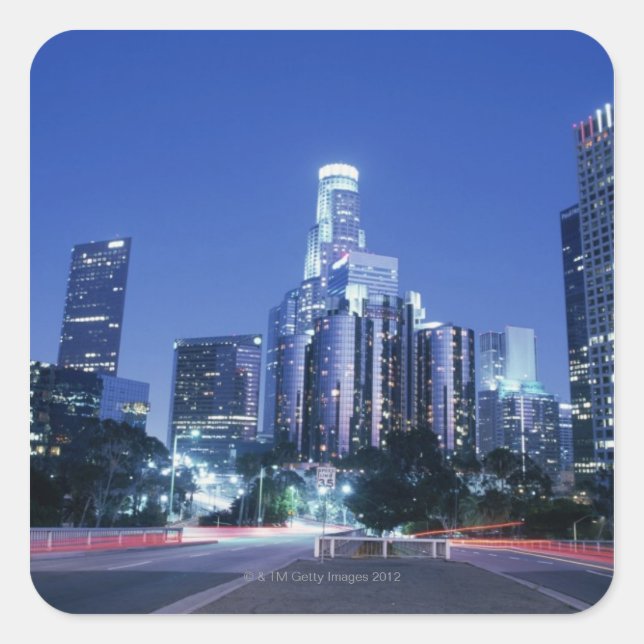 Downtown Los Angeles Square Sticker (Front)