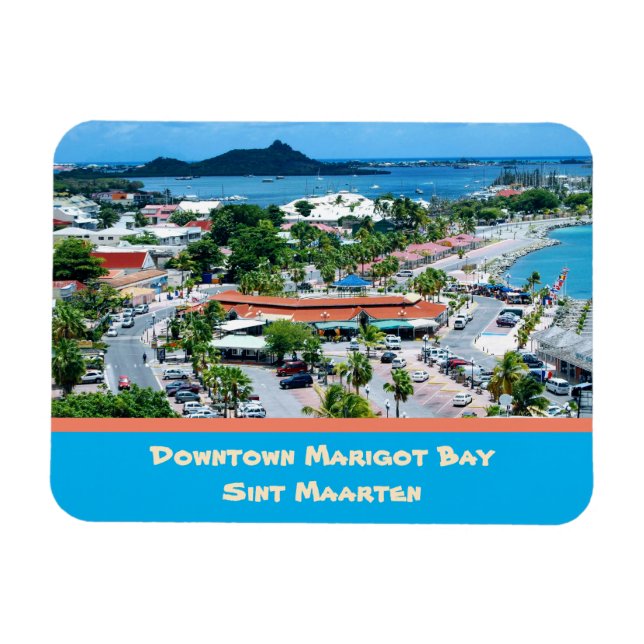 Downtown  Marigot Bay Sint Maarten Magnet (Horizontal)