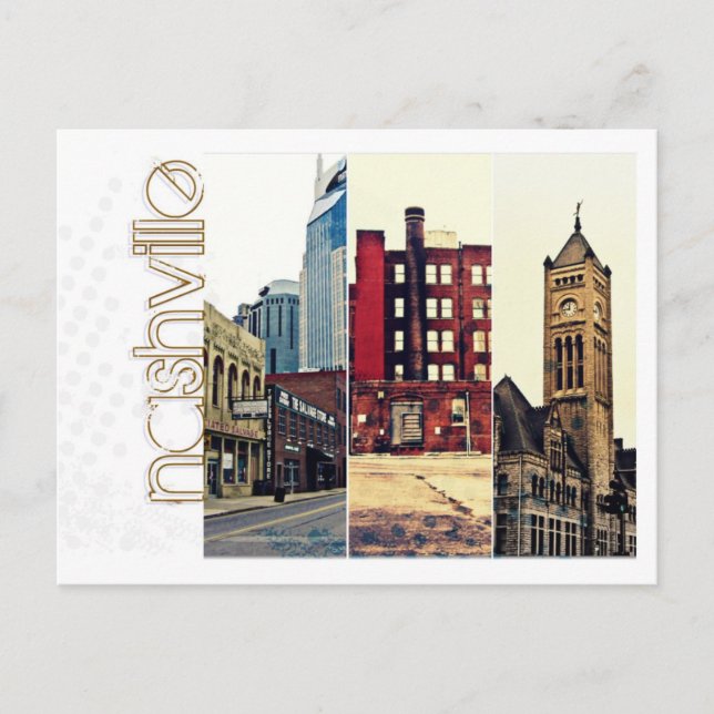 Downtown Nashville collage Postcard (Front)