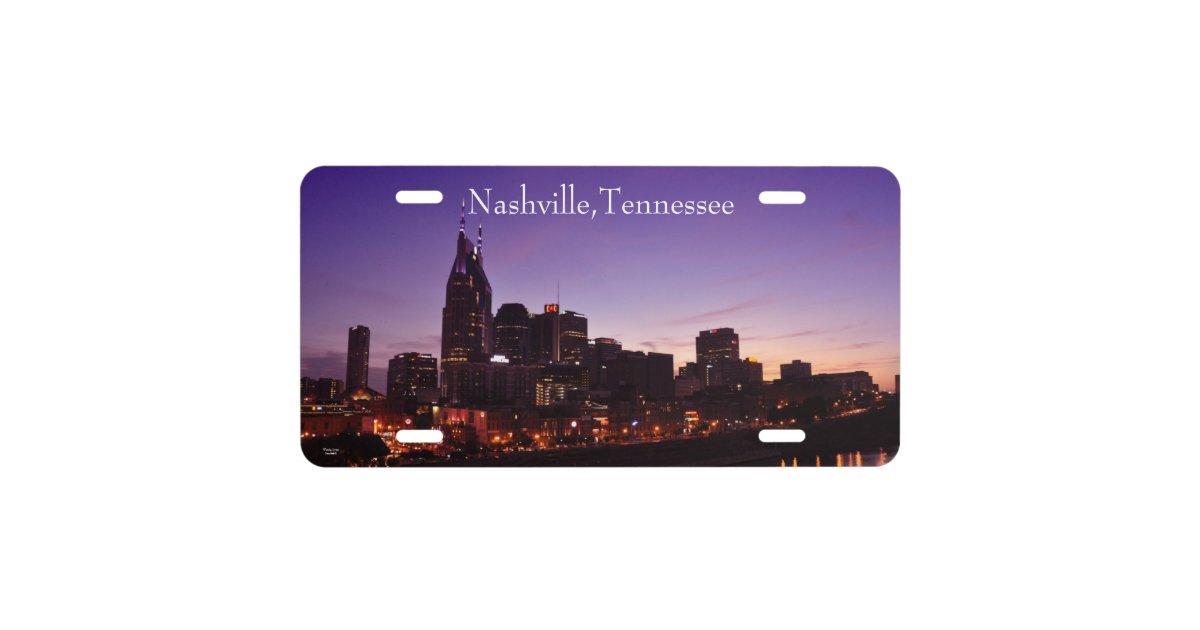 Downtown Nashville - License Plate | Zazzle