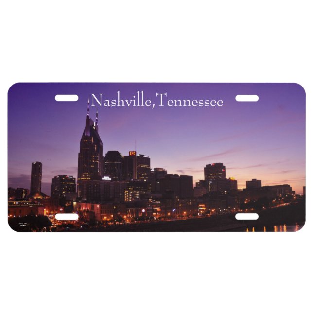 Downtown Nashville - License Plate (Front)