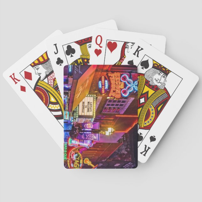 Downtown Nashville Tennessee Nightlife Poker Cards (Back)