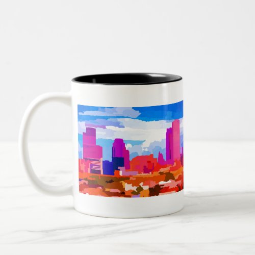 Downtown New Orleans Louisiana Skyline Two_Tone Coffee Mug
