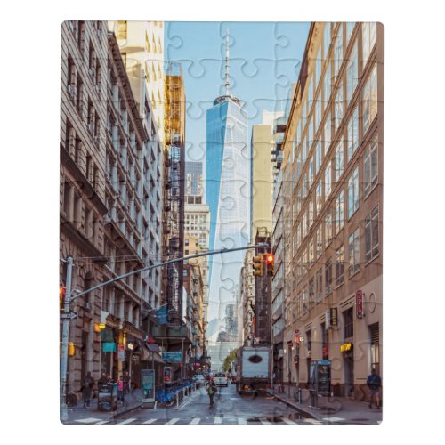 Downtown New York View of World Trade Center Jigsaw Puzzle