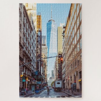 Downtown New York View Of World Trade Center Jigsaw Puzzle by iconicnewyork at Zazzle