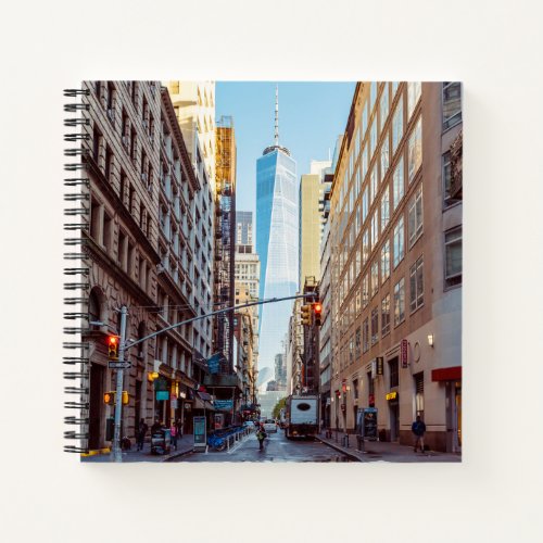 Downtown New York View of World Trade Center Notebook