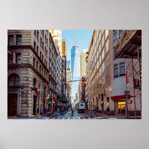 Downtown New York View of World Trade Center Poster