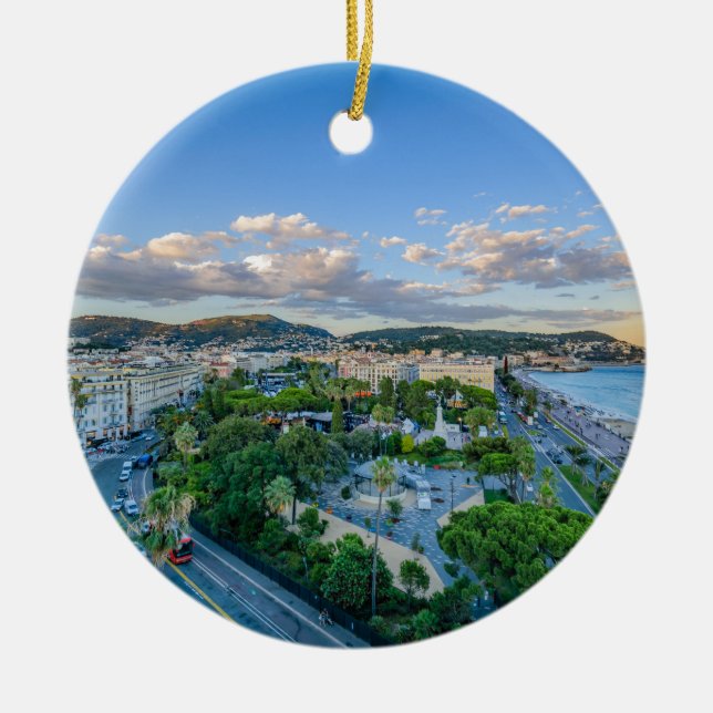 Downtown Nice, France Ceramic Ornament (Front)