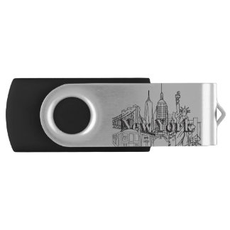 Downtown NYE New York Vacation Souvenirs NYC Gift Flash Drive