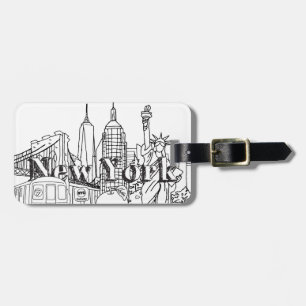 Downtown NYE New York Vacation Souvenirs NYC Gift Luggage Tag