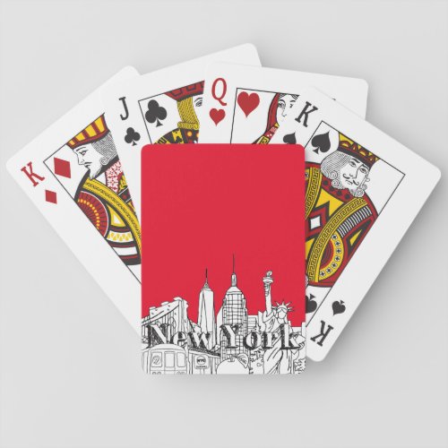 Downtown NYE New York Vacation Souvenirs NYC Gift Playing Cards