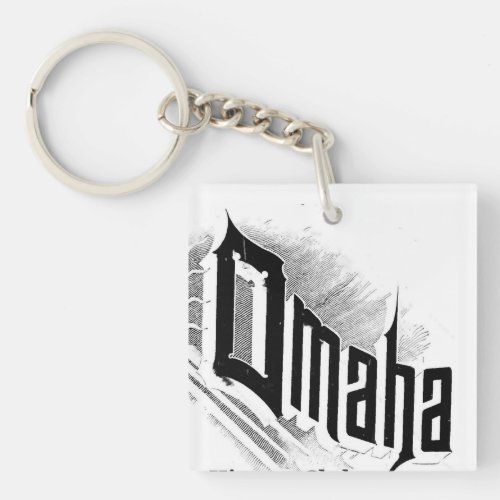 Downtown Omaha Ghost Sign T_Shirt Keychain