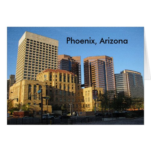 Downtown Phoenix Arizona Travel Skyscrapers Card