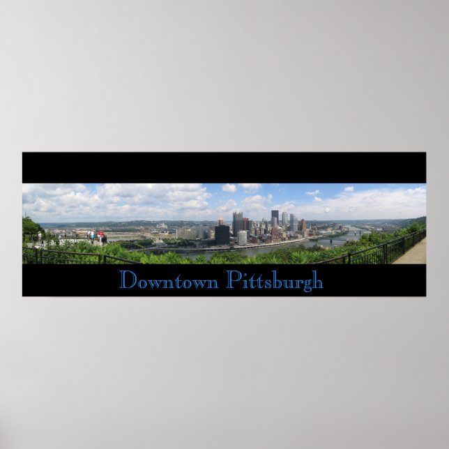 Downtown Pittsburgh Panorama Poster (Front)