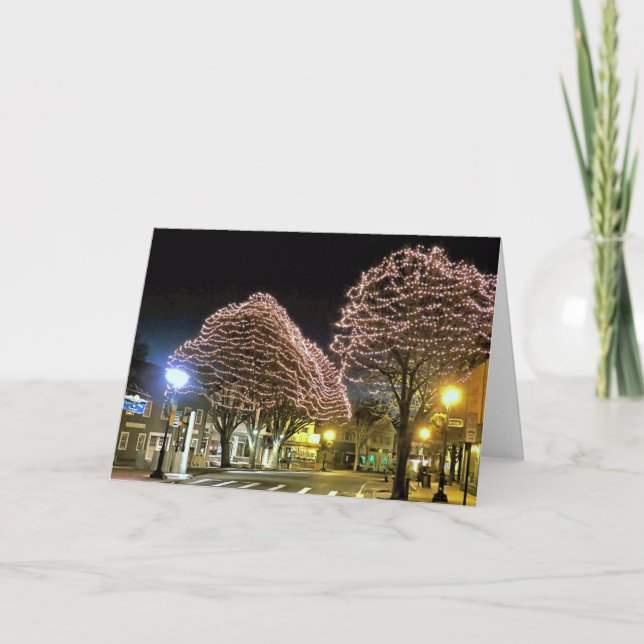 Downtown Plymouth, Massachusetts Holiday Card (Front)