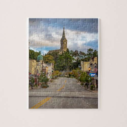 Downtown Port Washington WI Streetscape Jigsaw Puzzle