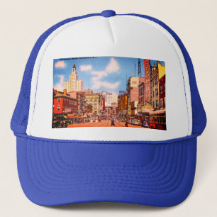 Downtown Providence, RI Vintage Photo Trucker Hat