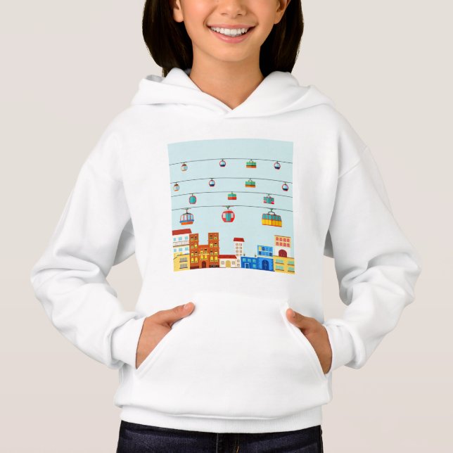 Downtown public transportation hoodie (Front)
