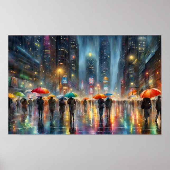 Downtown Rainfall Poster (Front)