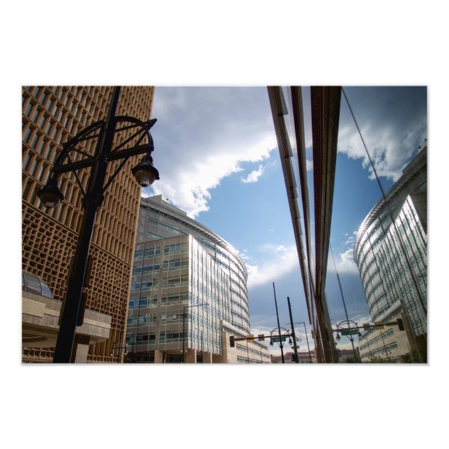 Downtown Reflection Photo Print (Front)